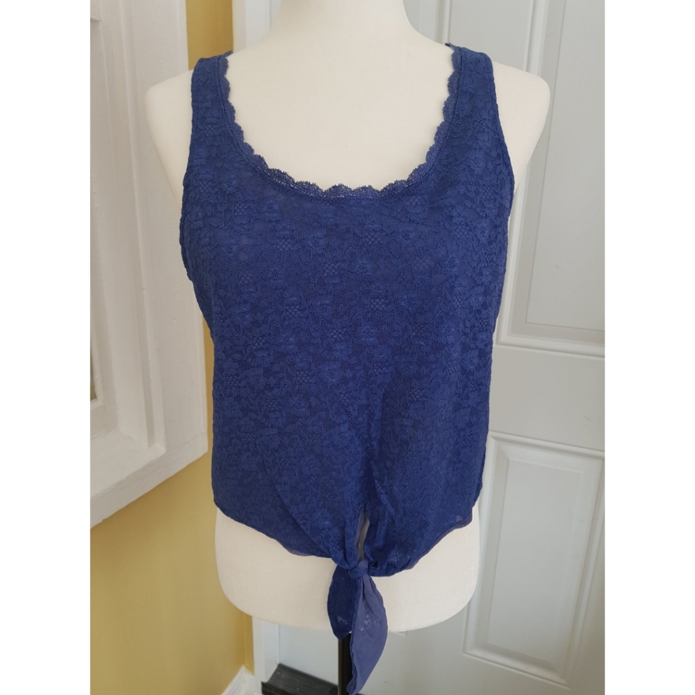 Victoria's Secret Sheer Blue Tie Top